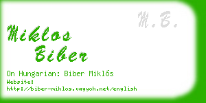 miklos biber business card