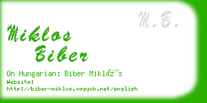 miklos biber business card